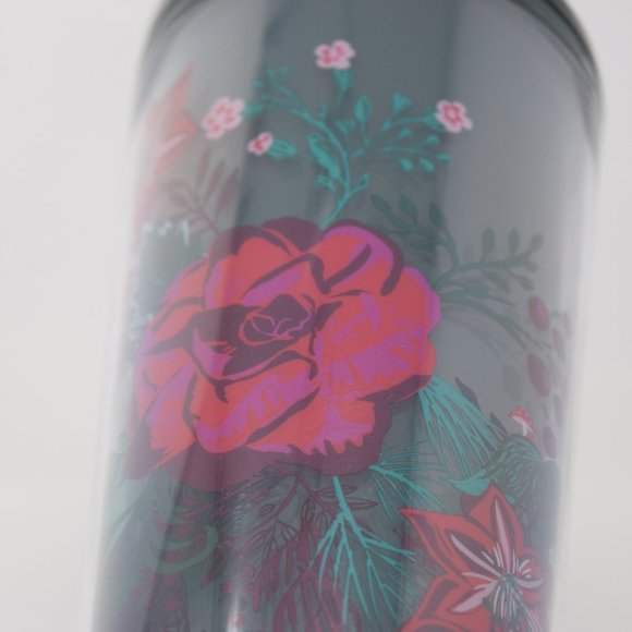 Starbucks Holiday 2022 Poinsettia Venti Tumbler Flower Straw Topper Rosette New - Picture 10 of 15